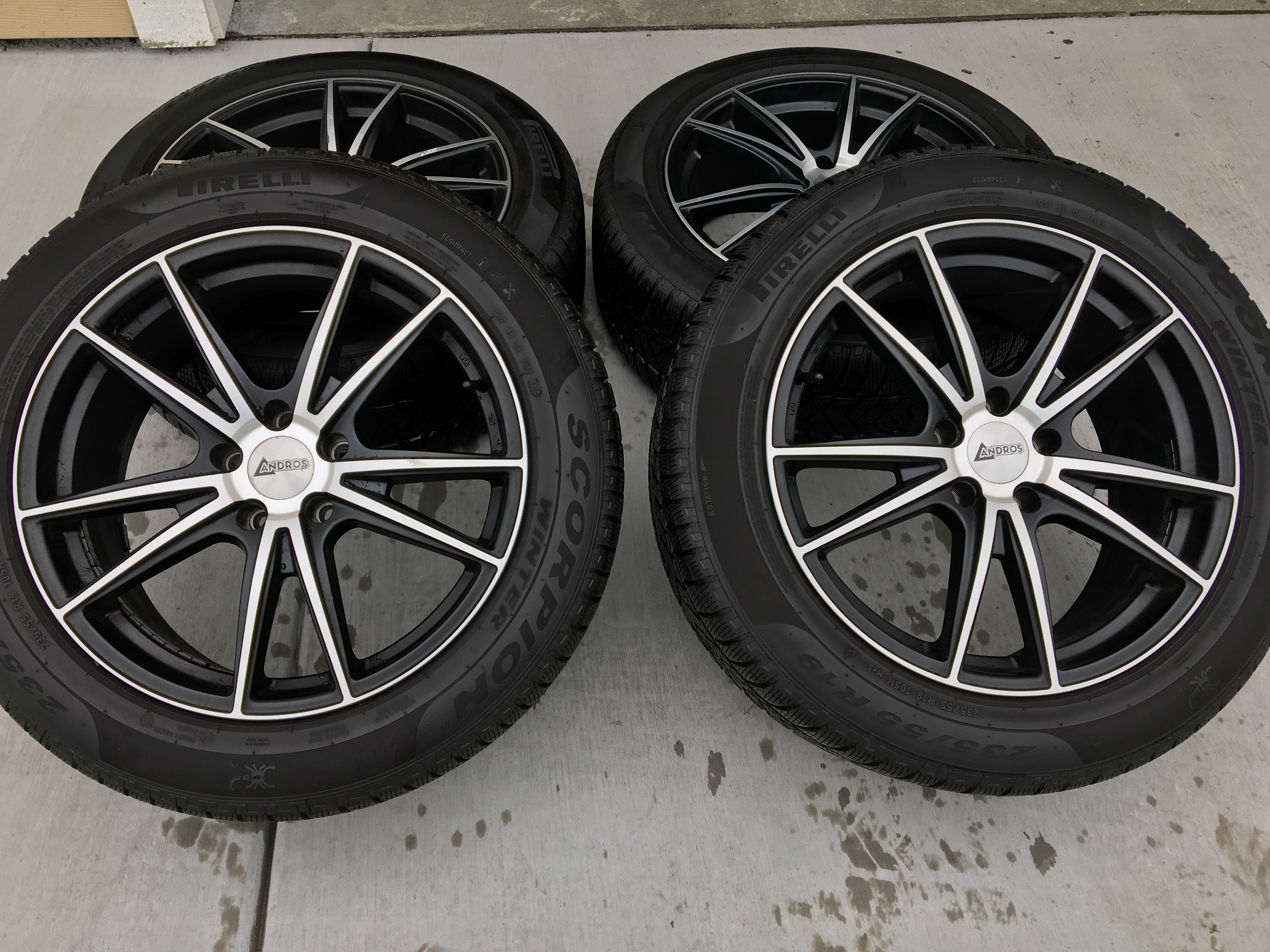 Set of 4 wheels and tires