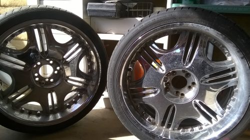 2 (22â€³) Dunlop SP Sport tires w/ rims included