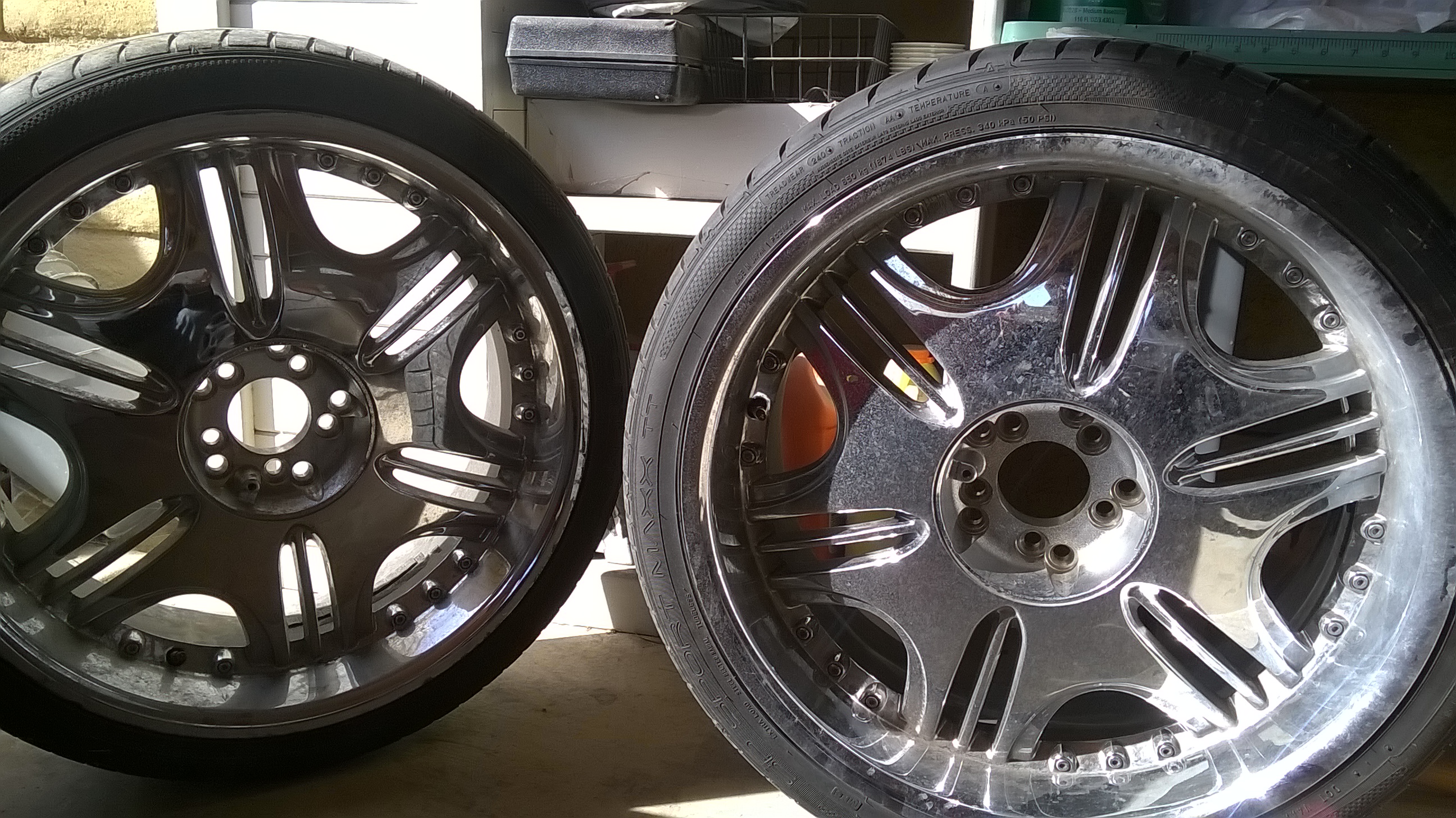 2 (22â€³) Dunlop SP Sport tires w/ rims included