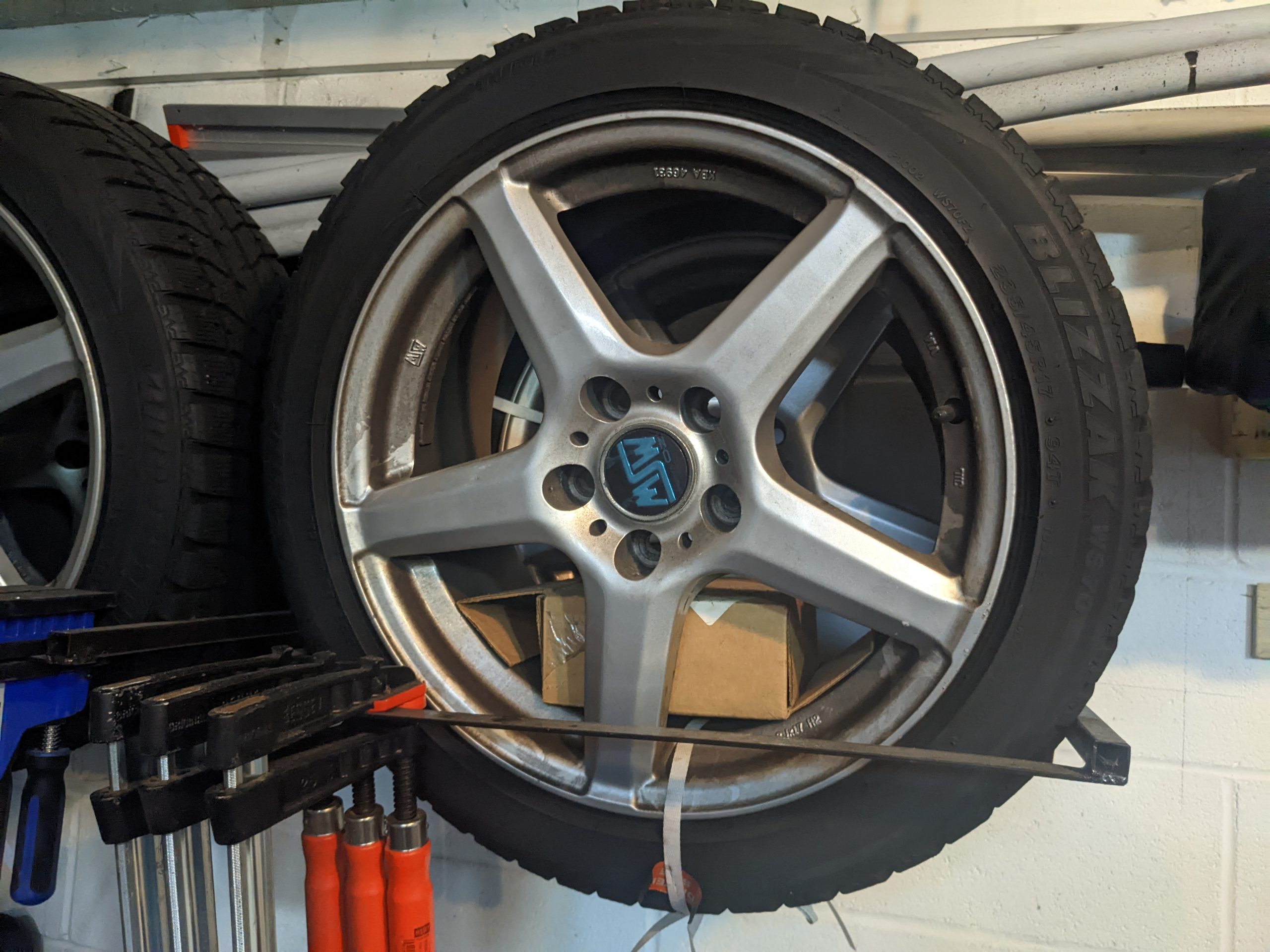 Blizzak WS70 235/45R17 on MSW 8Jx17 H2 Rims for a Subaru Impreza/WRX