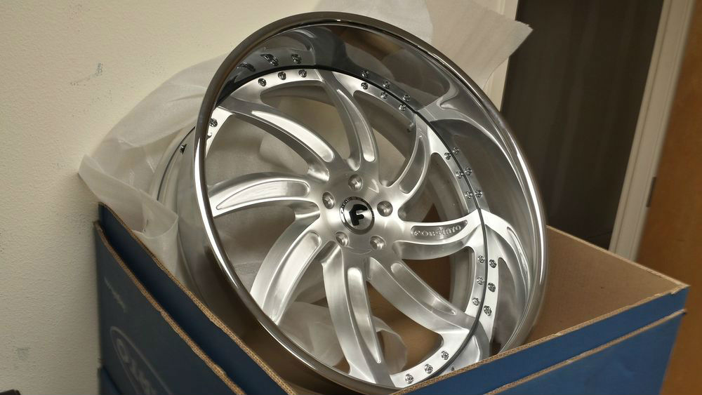Forgiato Wheels Rims Decimo-L Satin Chrome.. 30inch 5x120