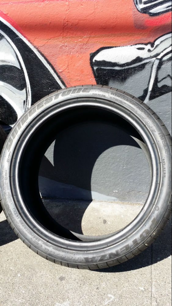 light scuffs on one tire