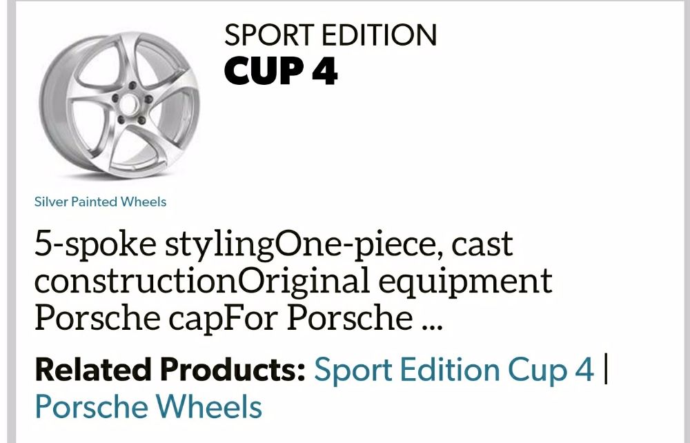 Sport Edition Cup 4 Wheels